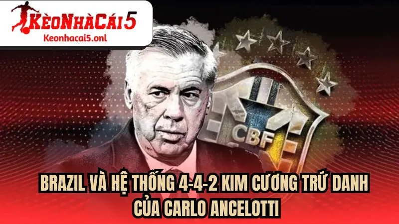 Brazil và hệ thống 4-4-2 trứ danh của Carlo Ancelotti